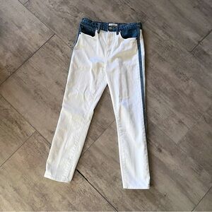 27 Joie two tone white blue skinny jeans high mid rise